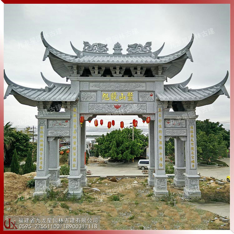 寺廟石雕牌坊 